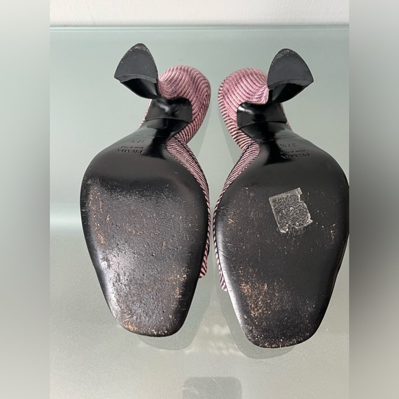 Vintage Prada Embellished Jeweled Night Out Slip On Heels Size 37.5 / US 7.5 - Picture 6 of 9